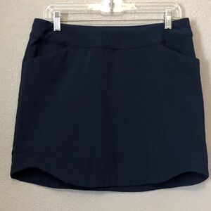 adidas navy tennis skirt Women's M Medium scalloped edge mini skirt athletic EUC